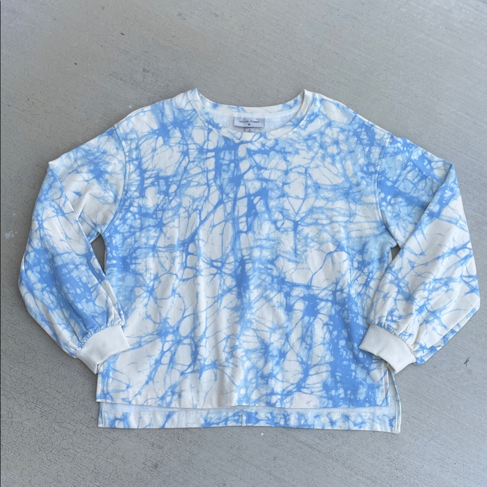 Rachel Comey Blue and White Tie-Dye Sweatshirt